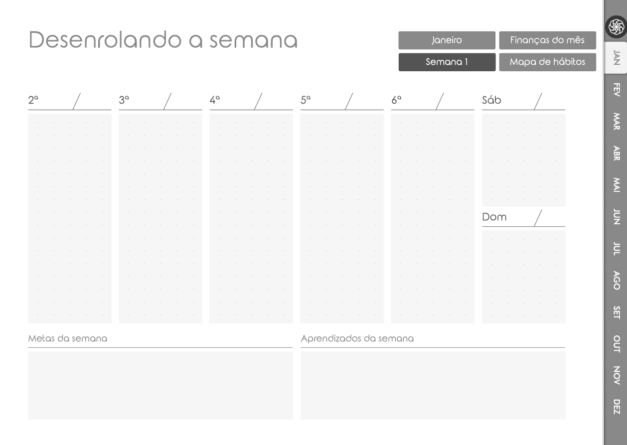 Planner Teste DIGITAL Dona do Tempo Não Datado - Imagem 2