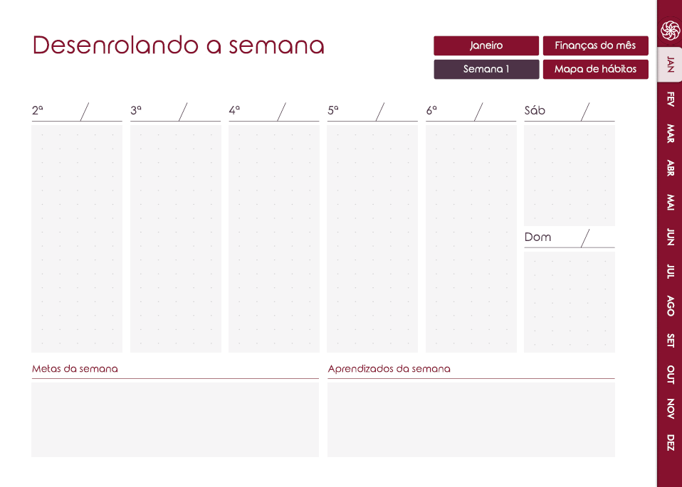 Planner DIGITAL Dona do Tempo Não Datado - Imagem 4